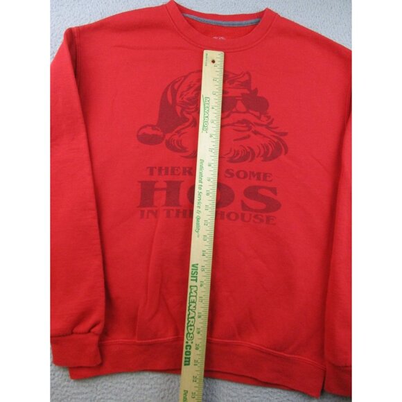 Christmas Sweatshirt Men's Medium Santa Claus Funny Holiday Hos in this House - Picture 3 of 8